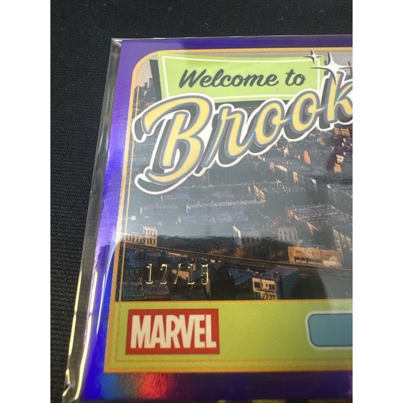 2026 Topps Marvel Brooklyn Collection WB-5 Welcome To Bushwick 12/15 Purple - Picture 3 of 3